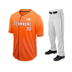 Conjuntos de uniformes de béisbol y softbol de poliéster personalizados, ropa deportiva transpirable, diseño Popular - Product Image 2