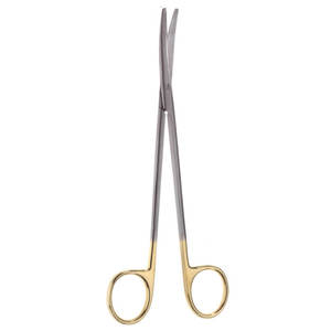 Gold Color Scissors Delicate Metzenbaum Onyx Scissors 7'' (18cm), Curved - Product Image 2