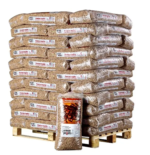 15 кг упаковочные древесные гранулы из сосны (Din plus / EN plus древесные гранулы A1) Готовые для экспорта