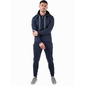Offre Spéciale Hommes Zipper Survêtement Nouveau Style Slim Fit Polyester Tissu Jogging Costume Panneau Conception Personnalisée XL Taille Uni Noir Logo - Product Image 6