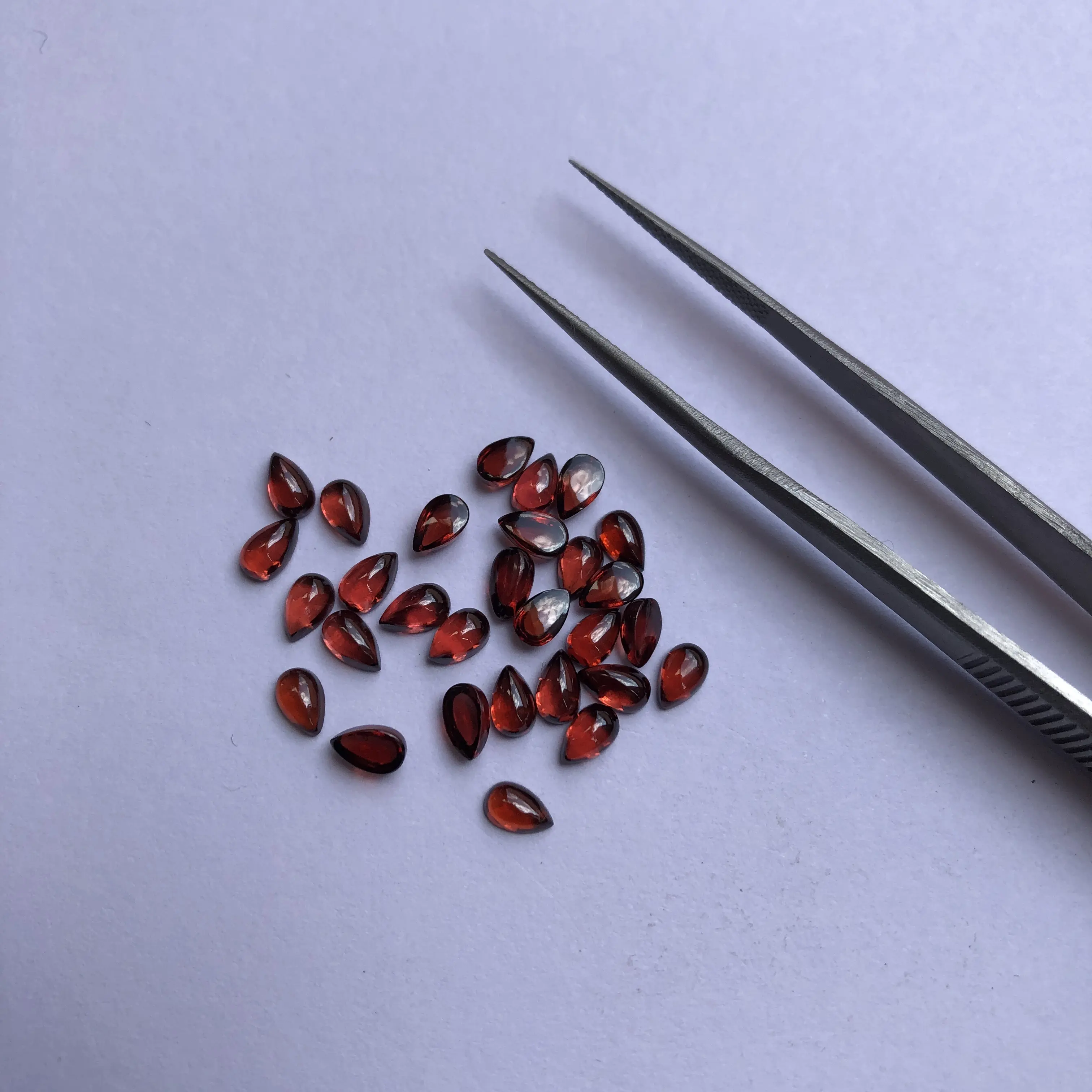 5x3mm màu đỏ tự nhiên Garnet đá flatback lê bán quý Cabochon mua ở mức giá tốt nhất đá quý lỏng đá bán buôn Nhà cung cấp trực tuyến