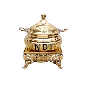 กล่องใส่อาหารชุบทองเงางามอเนกประสงค์สำหรับงานแต่งงานกล่องเก็บอาหารจานร้อนพร้อมที่จับสไตล์ใหม่ - Product Image 1