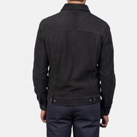 Veste bomber en coton formelle d'hiver pour homme, avec poches avant, design matelassé, détail de motif - Noir