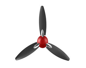 Ventilateur de plafond électrique en métal Bloom Daffodil Goodbye Dust 1250 mm |   Design rouge et noir scintillant pour utilisation hôtelière - Product Image 3