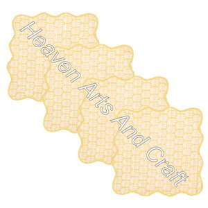 Block Printed Handmade Cotton Table Scallop Napkins Use Home Hotel Stock 100% Cotton Made Quality Table Napkin Hem Stitch Indian - Product Image 3