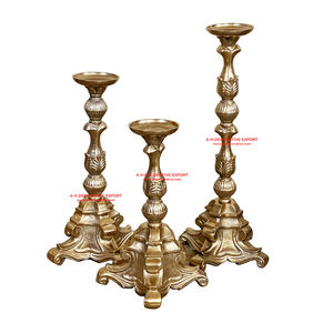 Portavelas barroco dorado decorativo para el hogar, candelabro de aluminio de diseño único hecho a mano - Product Image 1