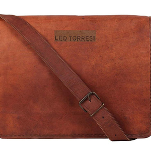 Leo Torresi Handcrafted <b>Leather</b> Laptop Messenger Bag Business Travel <b>Briefcase</b> for Daily Office Use Available At Best Price - Product Image 1