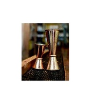 Jiggers en cuivre/shaker à cocktail en verre à liqueur avec conception unique polie plaquée cuivre pour produit Offre Spéciale