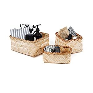 Panier de rangement en bambou tissé, compact, panier de rangement en bambou, fimi Port, vente en gros, livraison gratuite - Product Image 6