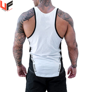 Camiseta sin mangas de gimnasio personalizada para hombre 95% algodón 5% Spandex camiseta interior elástica para Fitness culturismo entrenamiento cruzado - Product Image 6