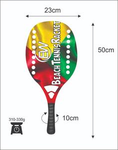 ไม้เทนนิสชายหาดแบบสั่งทำพิเศษสำหรับ Padel/Spaddle คาร์บอนไฟเบอร์ หน้าไม้ 22 มม. น้ำหนัก 320-340 กรัม ความยาว 50 ซม. โลโก้และสีตามสั่ง - Product Image 1