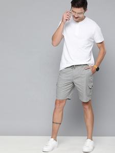 Pantalones cortos clásicos para hombre, elásticos, básicos, lisos, largos, lavados, 2022 - Product Image 3