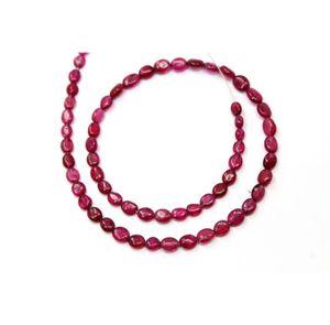Taille ovale lisse de forme de spinelle rouge naturelle 3X4MM à 4X5MM perles de 10 pouces - Product Image 5