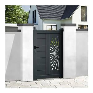 سياج من الألومنيوم أسعار ادنى طوي البوابة الرئيسية الباب تصميم الألومنيوم المقسى بوابة باب - Product Image 6