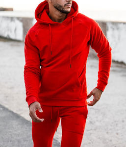 Chándal Vintage lavado con ácido personalizado para hombre, Conjunto de sudadera con capucha y pantalones de chándal de retazos desgastados - Product Image 2