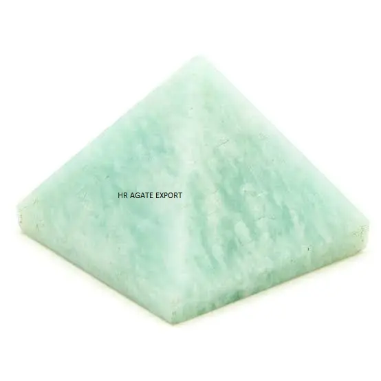 Handmade Natural Crystal Amazonite Gemstone Healing Pyramid Religious Style Art & Collectible Model P01O Available on Amazon