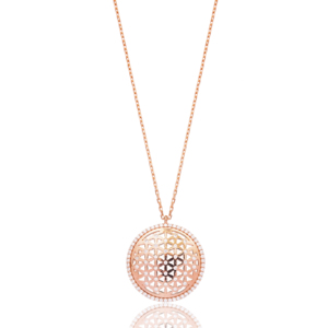 Pendentif rond en argent Sterling 925, bijoux artisanaux, vente en gros, prix d'usine - Product Image 1