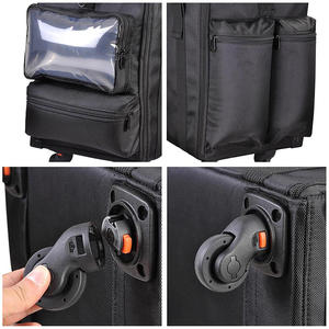 Profesional vacía artista de estudio blanco belleza Cosmética Maquillaje organizador caja tren caso con divisores de llave de bloqueo de correa - Product Image 5