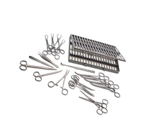 Kit d'instruments de chirurgie basiques de haute qualité, en acier inoxydable, fabrication allemande, ensemble de 12 pièces - Product Image 2