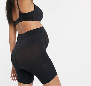 Women's Breathable 100% Cotton Sports Shorts with Elastic Waist for <b>Pregnancy</b> Belly Support Mid-Waist Casual Wear - Product Image 3