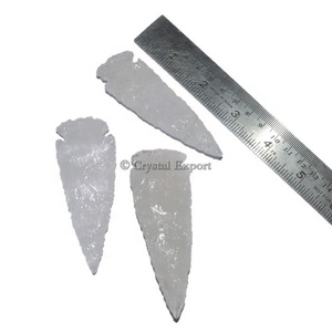 Vente en gros de pointes de flèche en agate indienne de 3 pouces Flèches en pierre d'agate fantaisie Flèches en cristal de pierres précieuses Fabricant en vrac - Product Image 1