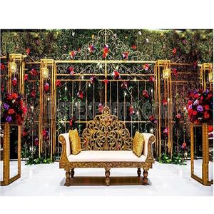 Sofá tallado de Metal para novia, sillón de lujo para boda, estilo Maharaja - Product Image 1