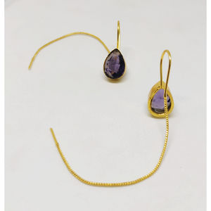 Pendientes de piedra colgantes hechos a mano para niñas y mujeres - Product Image 2