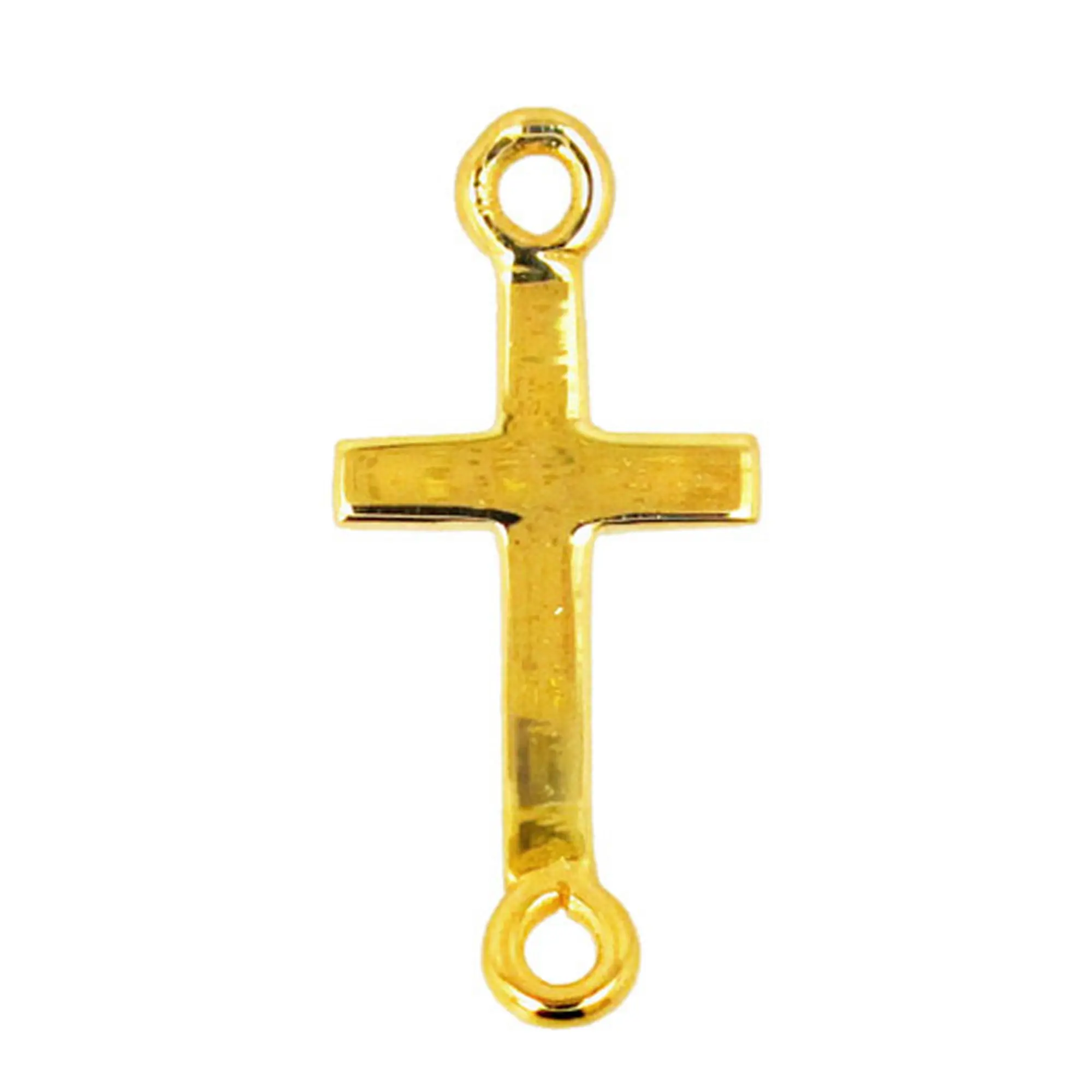 Solid Yellow Gold Cross Connector Finding 14 18k Gold Findings