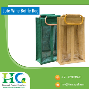 Sacs à bouteilles de vin de style vintage |   Sacs isothermes pour vin biodégradables avec poignées robustes |   Cadeau et sac réutilisables écologiques - Product Image 2