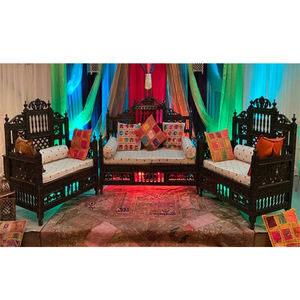 Antiguo musulmán Walima escenario muebles conjunto boda Sangeet ceremonia Henna fiesta boda Sangeet noche sofá Conjunto elegante decoración caja - Product Image 1
