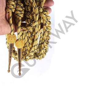 Aiguillette uniforme en mylar argenté OEM de haute qualité avec deux embouts Aiguillettes confortables en fil d'argent - Product Image 5