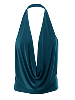 OEM Personnalisé de Haute Qualité, Écologique, Léger, en Mousseline de Soie Plissée, Taille Naturelle, Lavable, Fluide, Sans Manches, Dos Nu, Col Bénitier, Coupe Basse