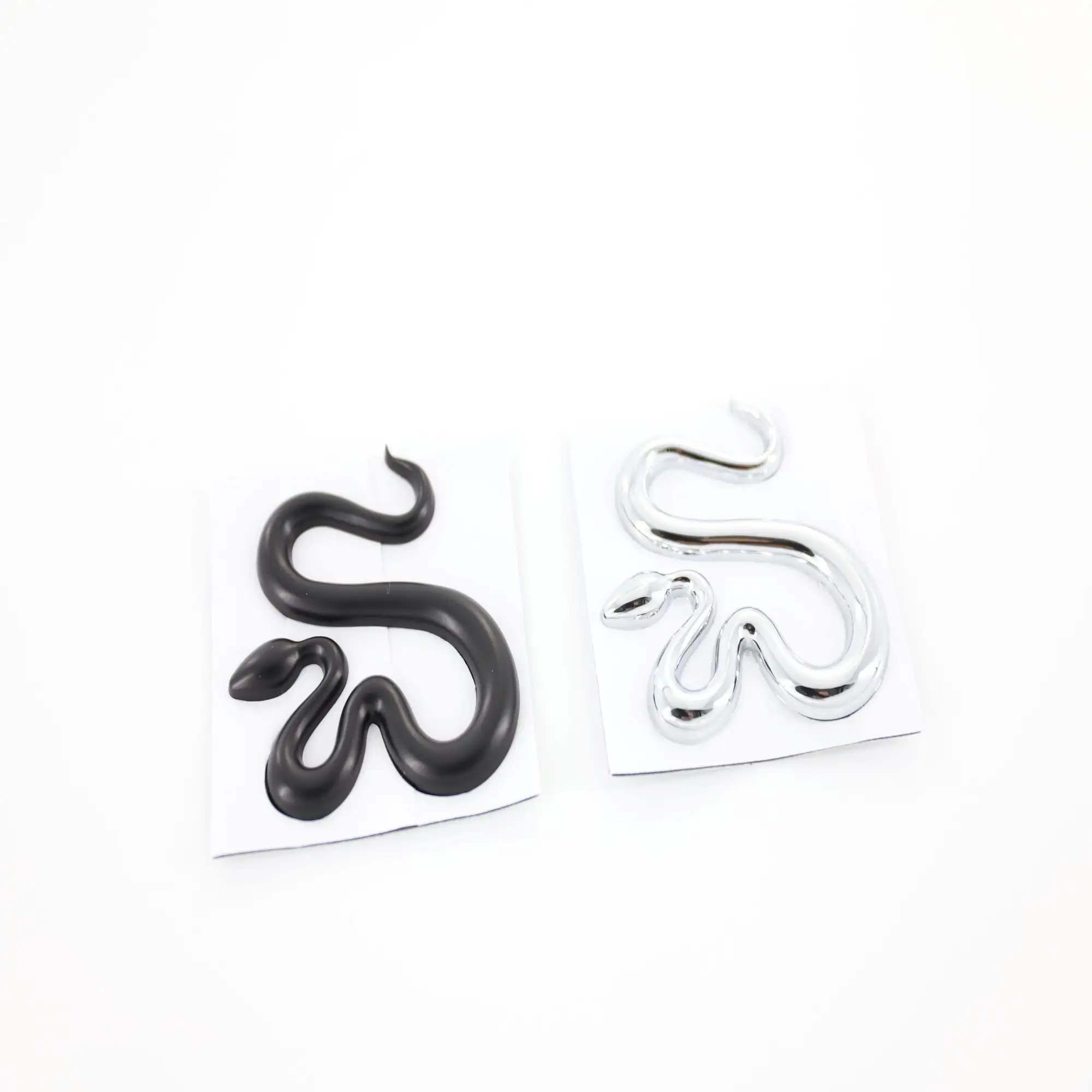 Serpent Forme Auto Autocollant Badge Style <span class=keywords><strong>Emblème</strong></span> Décoration-Noir/Argent