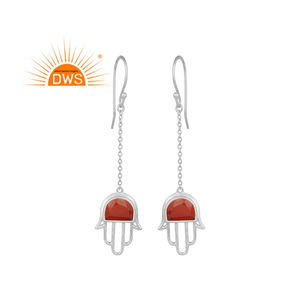 Boucles d'oreilles pendantes en argent sterling 925, fabrication de bijoux fins, boucles d'oreilles en pierres précieuses - Product Image 2