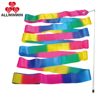 ALLWINWIN RGR08 Ruban de gymnastique rythmique - Arc-en-ciel vertical 4/5/6m Danse