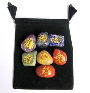 Supplier of <b>Chakra</b> Engraved Tumbled <b>Set</b> : <b>Chakra</b> Engraved Tumbled <b>Set</b> for Sale - Product Image 1
