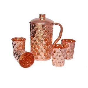 Verres en plastique de gobelet d'eau de cuivre direct durable élégant de cruche d'eau pour l'usage quotidien - Product Image 1