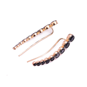 Una fila de negro de piedra de circón brazalete pendientes turco venta al por mayor de Plata de Ley 925 para la joyería de las mujeres - Product Image 2