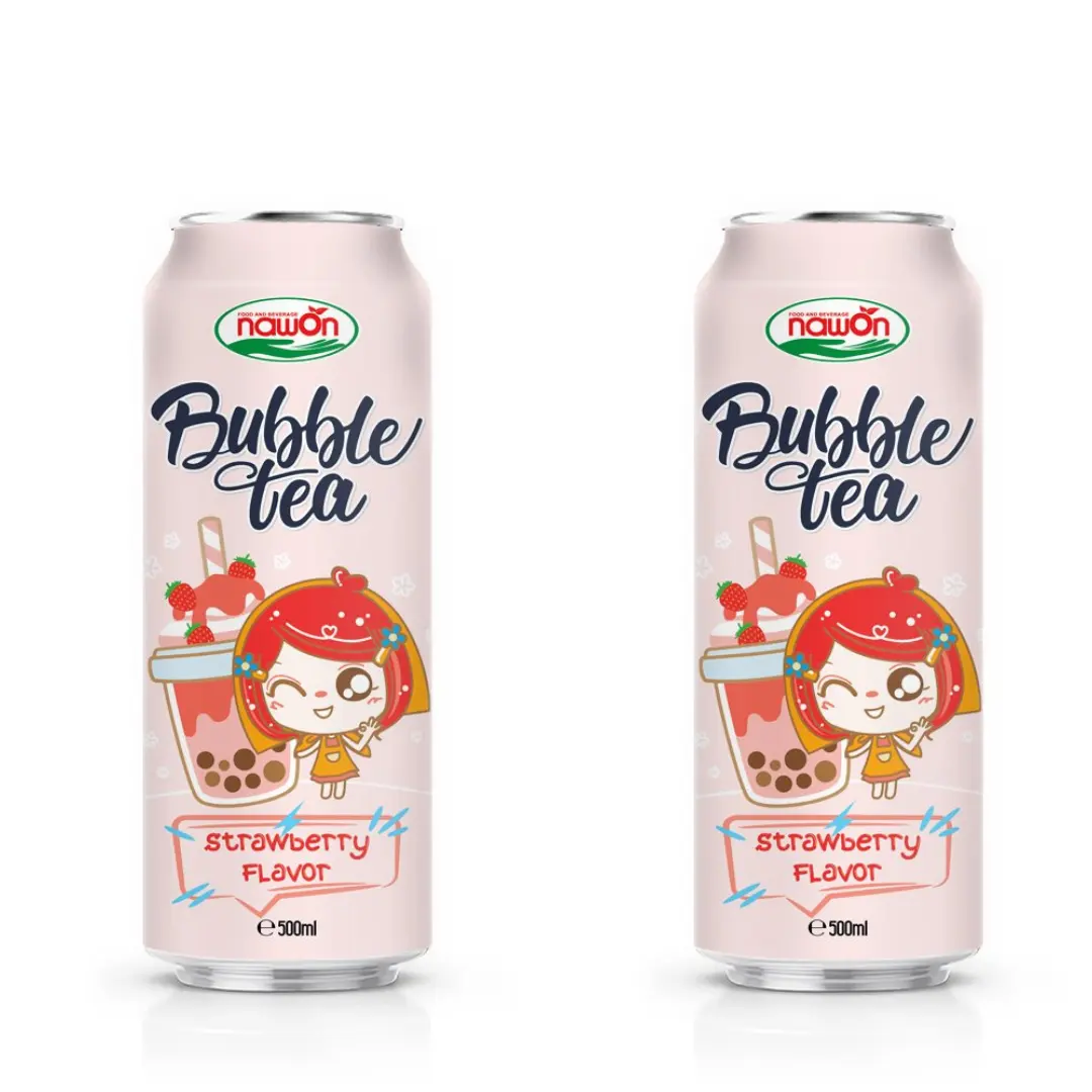 500ml NAWON Bubble Milk Tea Milk Taiwan Strawberry Supplier Bubble Milk Tea Almond Wholesale Price OEM ODM KOSHER