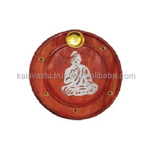 Handmade Wholesale Brass Inlay Wooden Craft <b>Incense</b> <b>Stick</b> <b>Holder</b> Aroma Burner Ash Catcher - Product Image 4