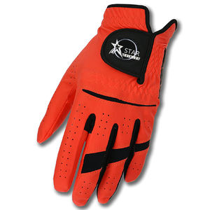 Venta al por mayor de guantes de golf de cuero antideslizantes Cabretta personalizados para hombres y mujeres de alta calidad con logotipo personalizado para los deportes - Product Image 5