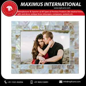 Cadre photo mosaïque en nacre pour cadeau de mariage, cadre photo de table élégant et décoratif pour anniversaire et décoration intérieure - Product Image 4