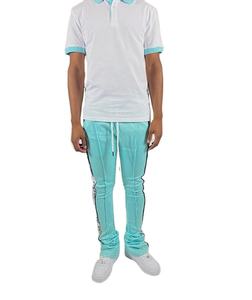 Polo activo para hombre de tamaño personalizado y pantalón apilado, conjunto de 2 piezas de manga corta de verano con chándales lisos, novedad de 2030 - Product Image 6