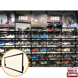 Thể Thao Thương Hiệu Cửa Hàng Bách Hóa Rãnh Thẳng Đứng Wallmount Phần Cứng Chủ Logo Đóng Khung Hiển Thị - Product Image 1