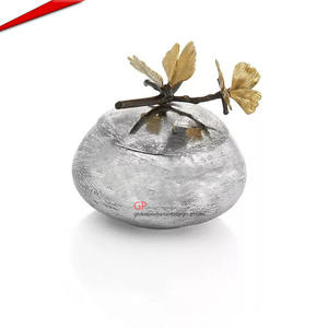 Bol de service décoratif à papillon doré - Product Image 3