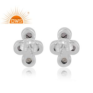 Pendientes de Plata de Ley 925 Oxidada Hechos a Mano y Personalizados con Piedra Preciosa de Rutilo Negro Natural, Fabricante de Joyería - Product Image 5