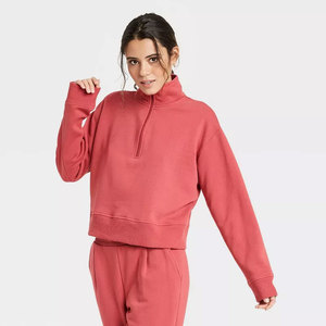 Sweat-shirt zippé en molleton tricoté toute la journée pour femme pour l'hiver - Product Image 1