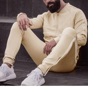 Chándal deportivo personalizado de algodón 100% para hombre, chándal de talla grande, conjuntos de fitness para gimnasio al aire libre, pantalones cortos de invierno transpirables de secado rápido - Product Image 4