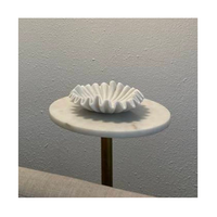 Plateau de service en marbre blanc écologique pour Noël/Thanksgiving, prix de gros, sur mesure