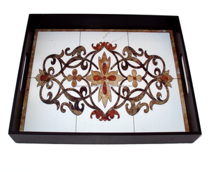 Vente en gros Plateau de service personnalisé imprimé en rectangle Plateau de mariage élégant et écologique recyclable pour hôtel et fête - Product Image 6